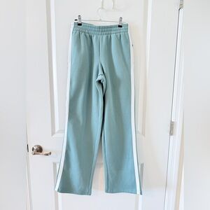 Pink Rose cozy Jade with White Contrast Tape Athleisure Pants SM NWT